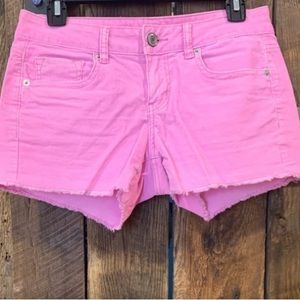American Eagle pink corduroy stretch shorts